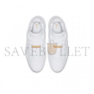 NIKE JORDAN 11 RETRO LOW GOLF WHITE METALLIC GOLD AQ0963-102